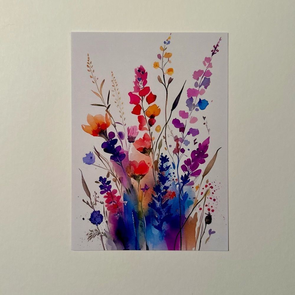 Wildflowers Watercolor Print